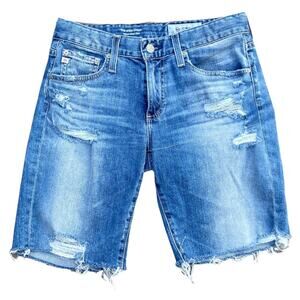 AG Adriano Goldschmied Nikki Shorts in 16 Years Indigo Deluge Destructed Size 26